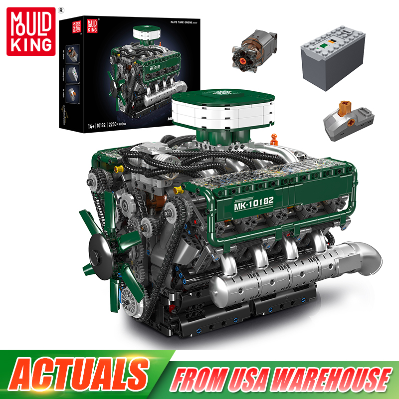 مجموعة مكعبات بناء محرك V8 متح - مراجعة Model Kit Engine وسعره